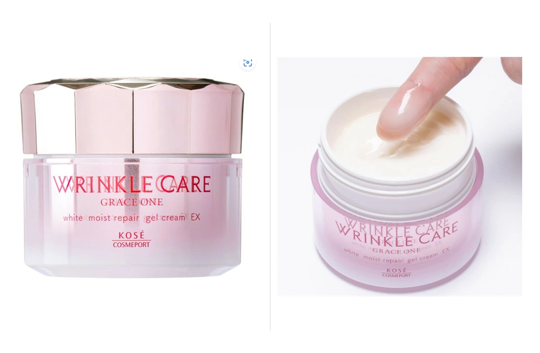 Kose Grace One Wrinkle Care Gel Cream collage image